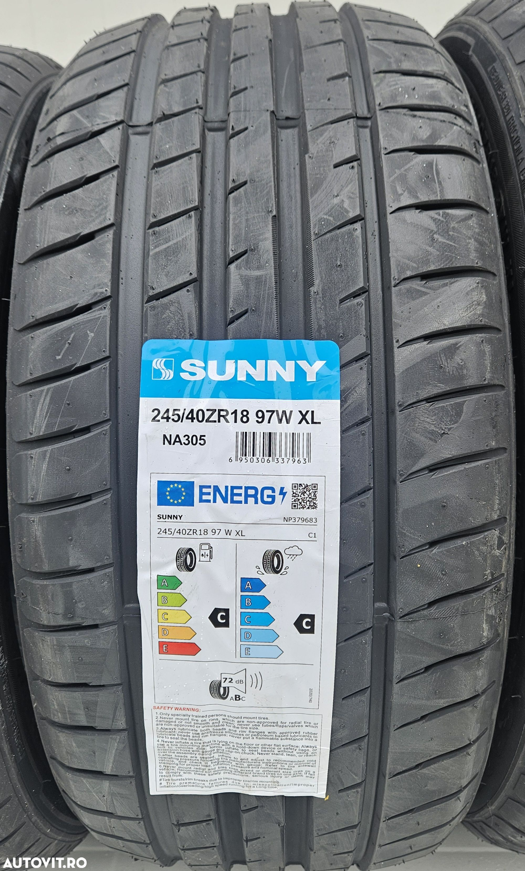 245/40 R18, 97W, SUNNY NA305 XL, Anvelope de vara - 2