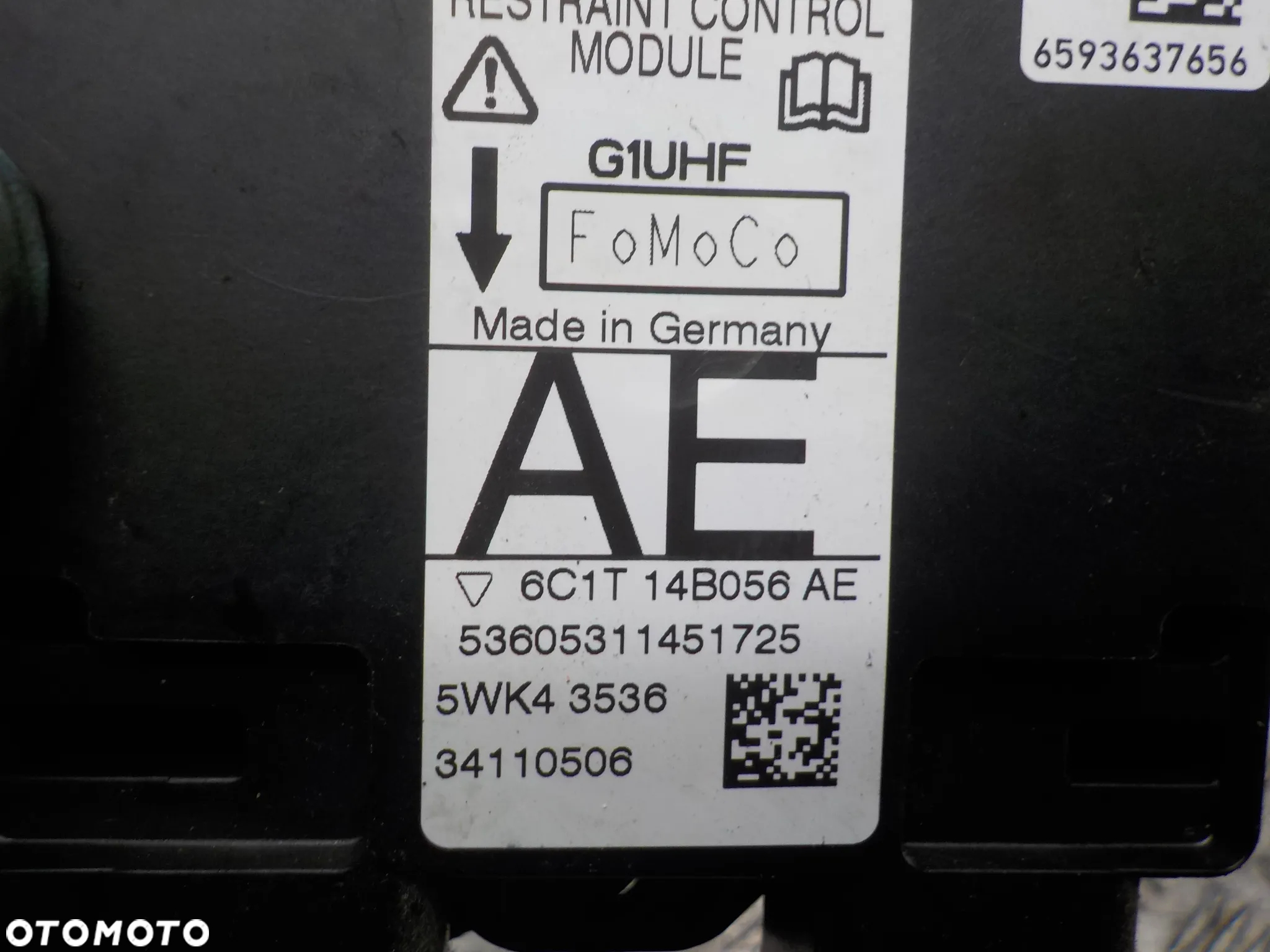 FORD TRANSIT MK7 2.2 TDCI MODUŁ PODUSZEK POWIETRZNYCH 6C1T-14B056-AE - 2