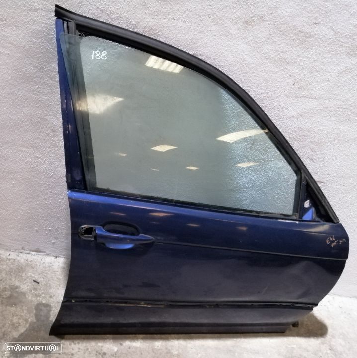 PORTA FRENTE FRONTAL DIREITA BMW SERIE 3 E46 FECHO ELEVADOR MOTOR PUXADOR VIDRO - 2