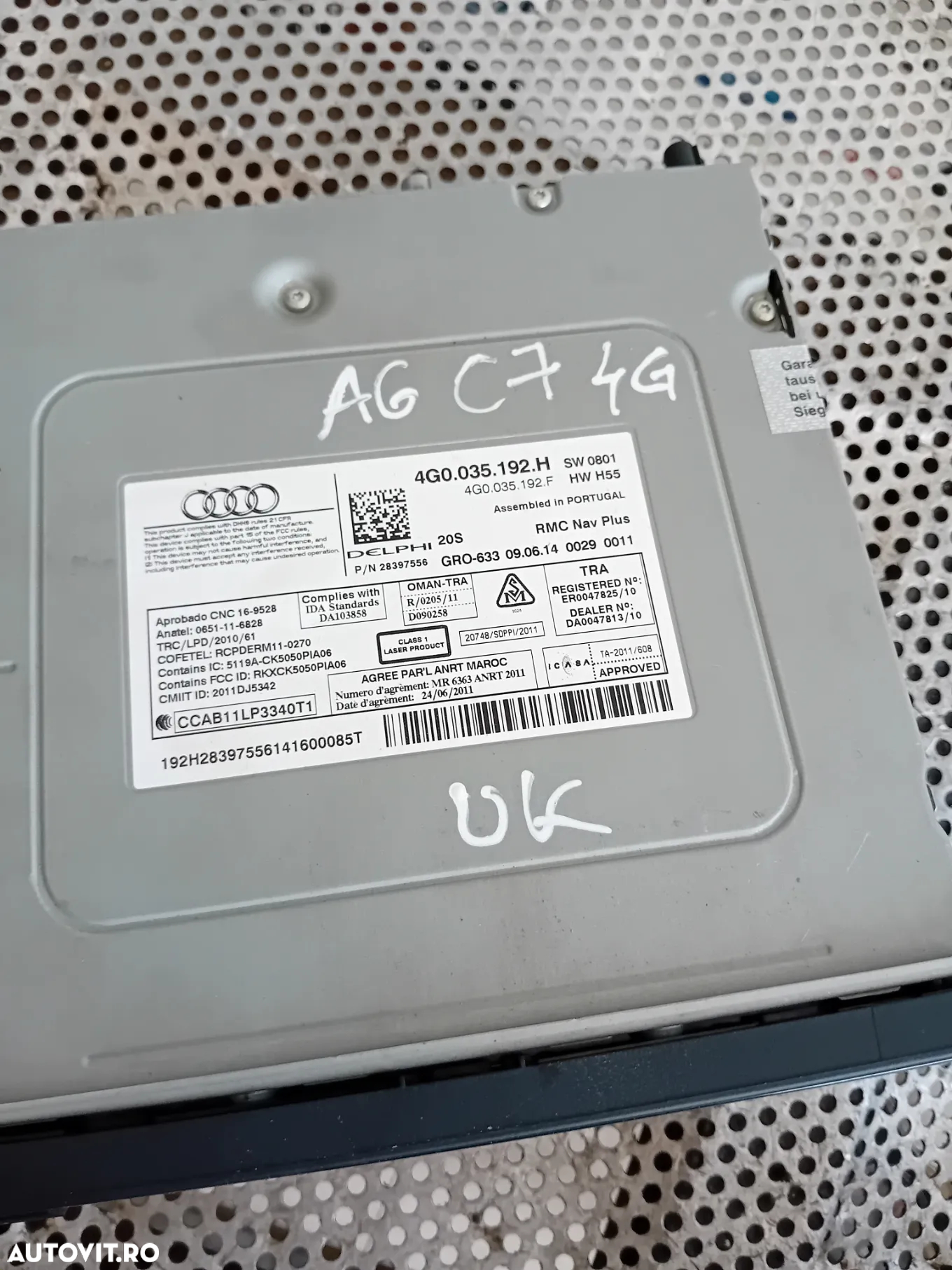 Modul Unitate Multimedia MMI Audi A6 4G C7 2012-2018 Cod 4G0035192H - 6