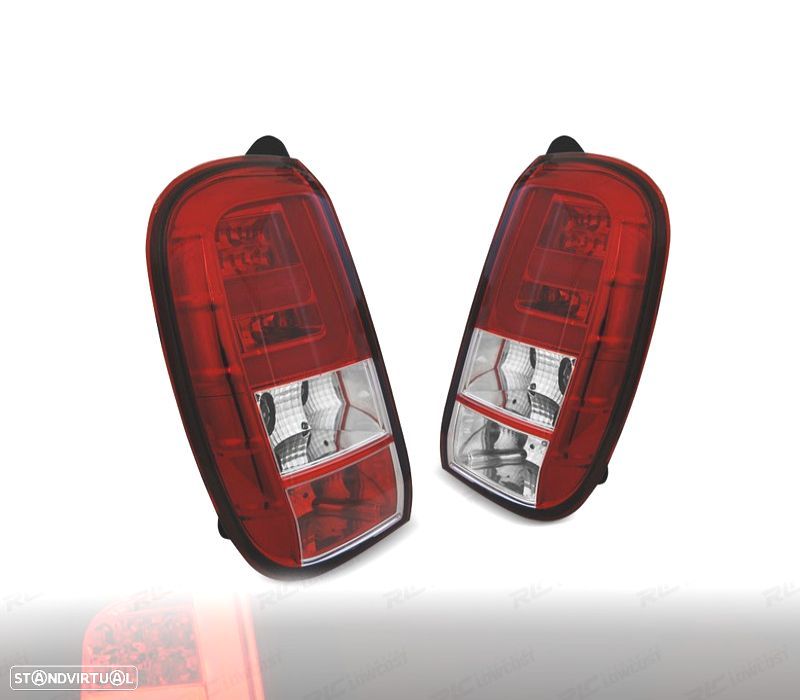 FAROLINS TRASEIROS DACIA DUSTER 10-13 LIGHT BAR VERMELHOS CROMADO - 1