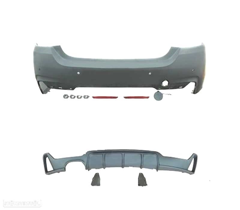 PARA-CHOQUES TRASEIRO BMW F36 LOOK M PERFORMANCE PDC - 2