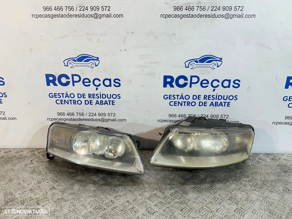 .Conjunto Farol Otica Frente Frontal Direita Esquerda Audi A6 C6 Original - 1