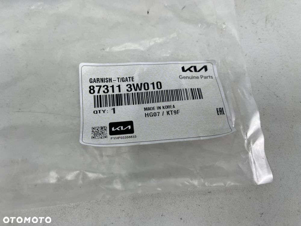 Listwa Kia Sportage 3 III 10-15r. blenda nakładka klapy bagażnika na kamerę 87311-3w010 - 11