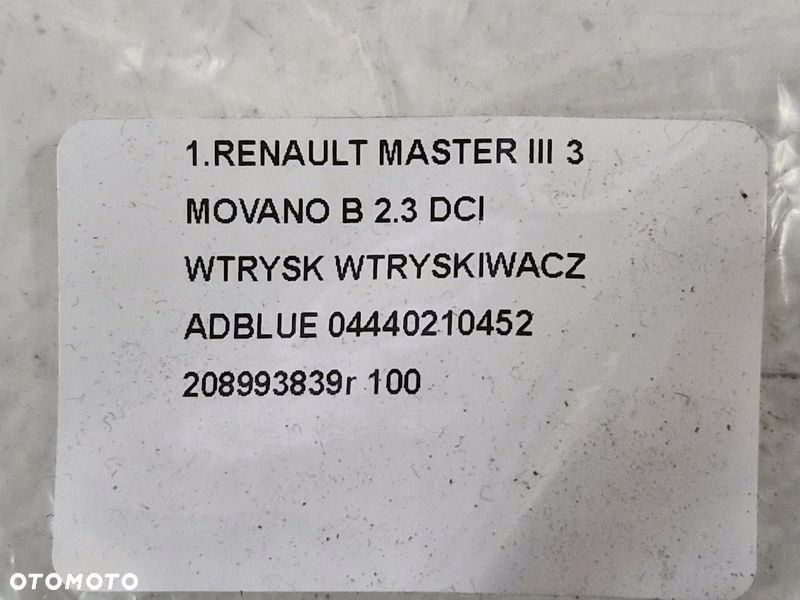 RENAULT MASTER III 3 MOVANO B 2.3 DCI WTRYSK WTRYSKIWACZ ADBLUE - 7