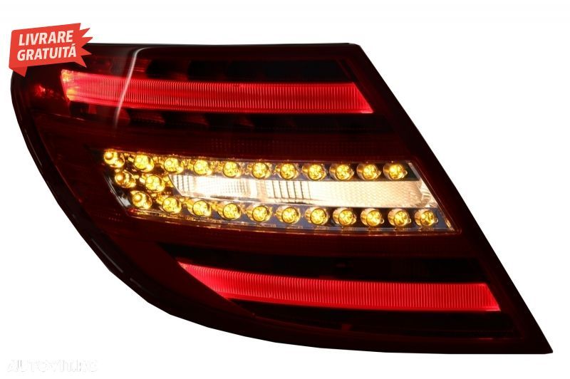 Stopuri LED Mercedes C-Class W204 (2007-2012) LED Light Bar Facelift Design- livrare gratuita - 7