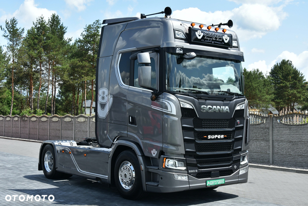 Scania S 580 V8 MAXX OPCJA ! / CAŁA NA PODUSZKACH / SKÓRY / ALU-FELGI / VIRTUALNE ZEGARY / KLIMA POSTOJOWA / XII 2021 / FULL LED / STANDARD / RETARDER / ! Jak nowa ! !