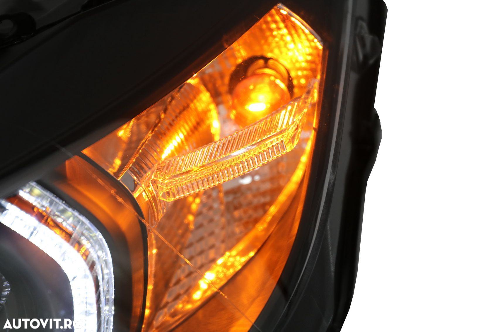 Faruri Full Angel Eyes LED DRL compatibil cu BMW 3 Series F30 F31 Seda - 6