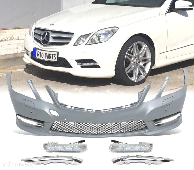 PARA-CHOQUES FRONTAL MERCEDES CLASE E W212 10-13 LOOK AMG PDC + DRL - 1