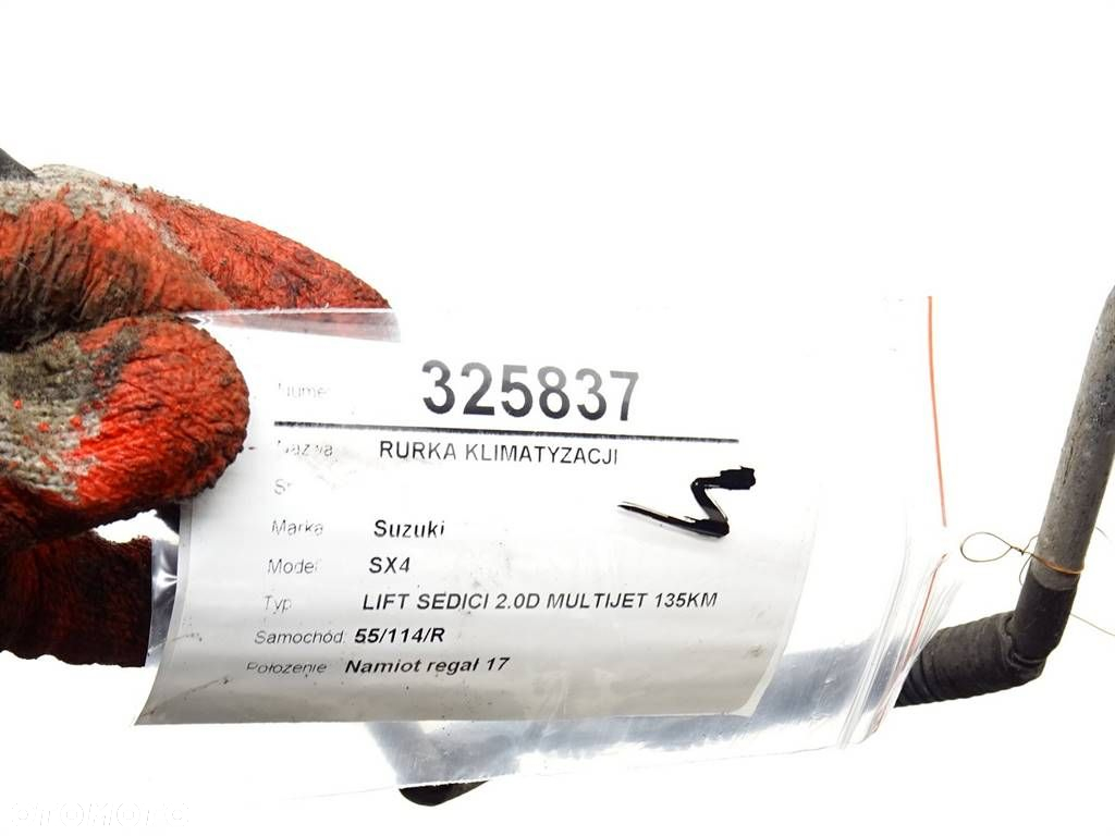 RURKA KLIMATYZACJI - 86.50 PLN - SUZUKI SX4 (EY, GY) 2006 - 2022 2.0 DDiS (RW 420D) 99 kW [135 KM] - 5