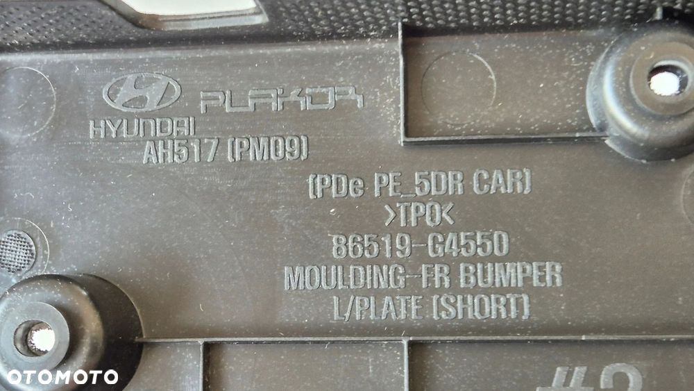 Ramka Mocowanie Podstawka Tablicy REJ. Hyundai i30 III OE 86519-G4550 SHORT - 12