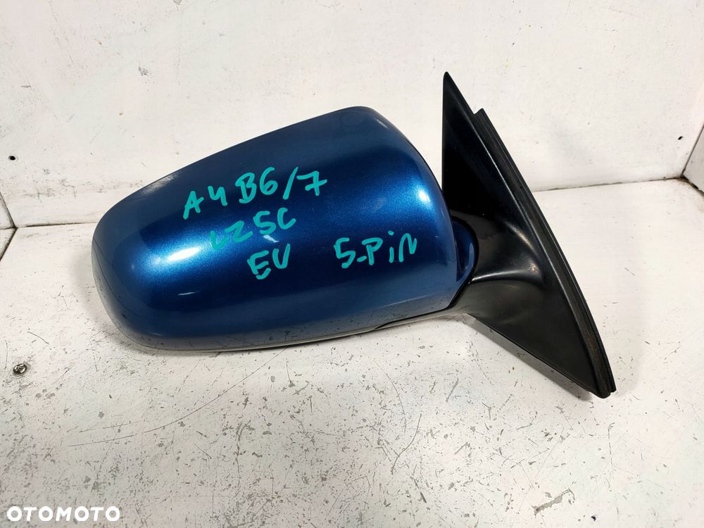 lusterko zewnętrzne prawe 5 pin audi a4 b7 b6 lz5c - 1