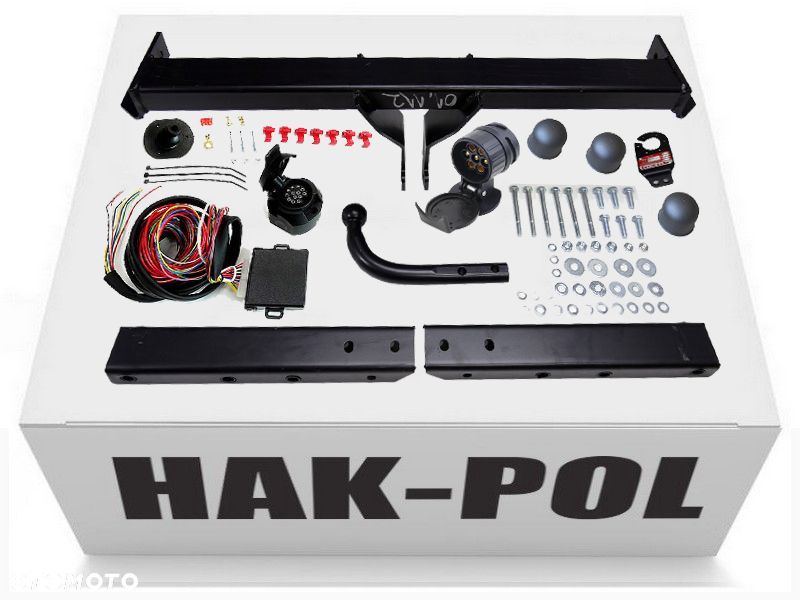 HAK HOLOWNICZY + MODUŁ + WIĄZKA + GNIAZDO 13P + ADAPTER 13PIN/7 DO SAMOCHODU AUDI Q5 1 8R B8 - 1