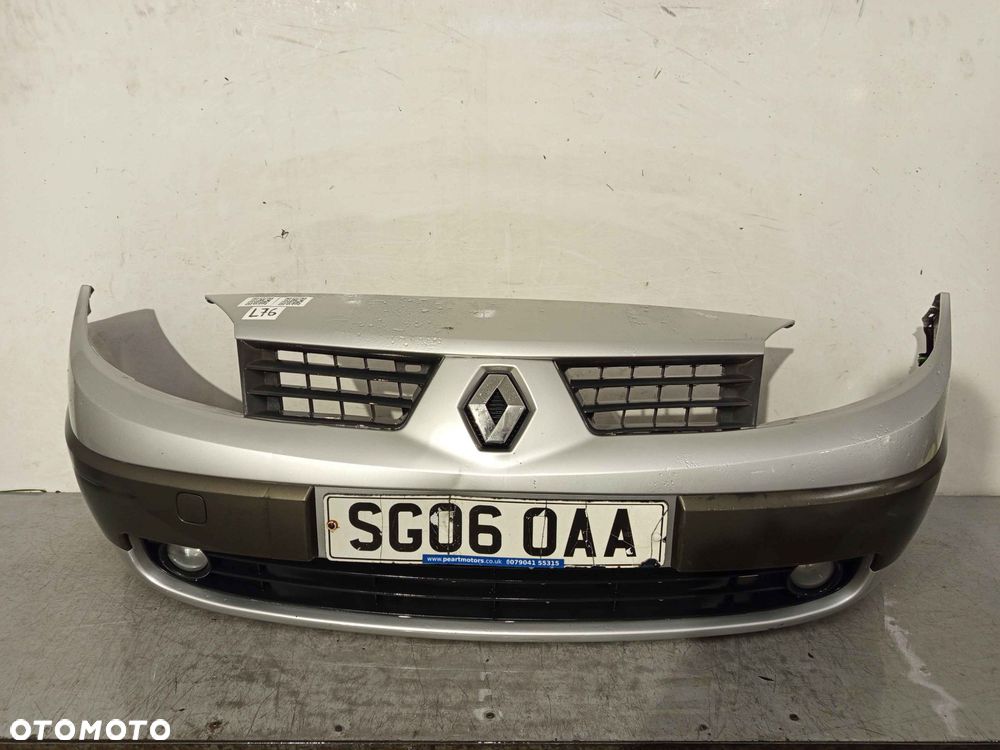 + ZDERZAK PRZÓD PRZEDNI DO RENAULT SCENIC II 2 TED69 SREBRNY HALOGENY - 1