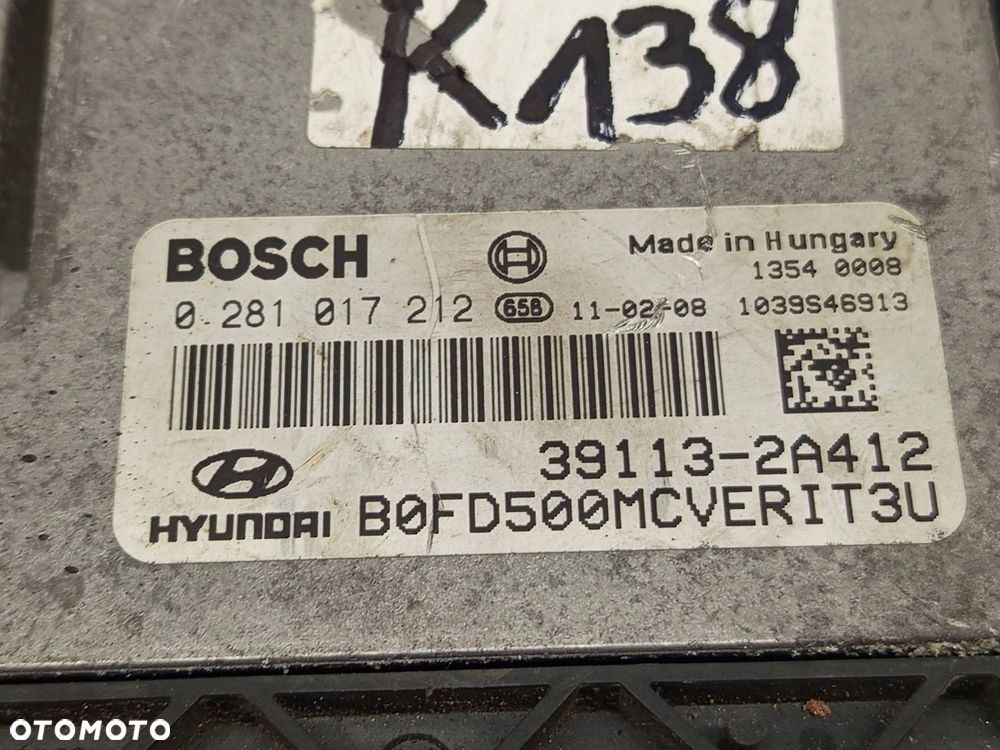 STEROWNIK KOMPUTER HYUNDAI I30 KIA CEED 1.6 CRDI 39113-2A412 ECU - 5