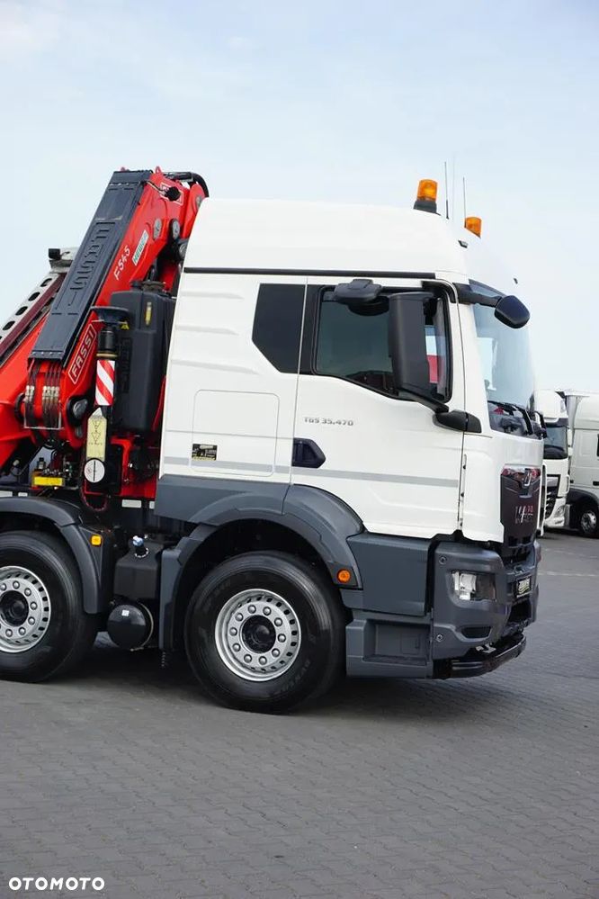 MAN TGS / 35.470 / E 6 / SKRZYNIOWY + HDS / FASSI F 545 / ŁAD. 13 105 KG / PILOT - 29
