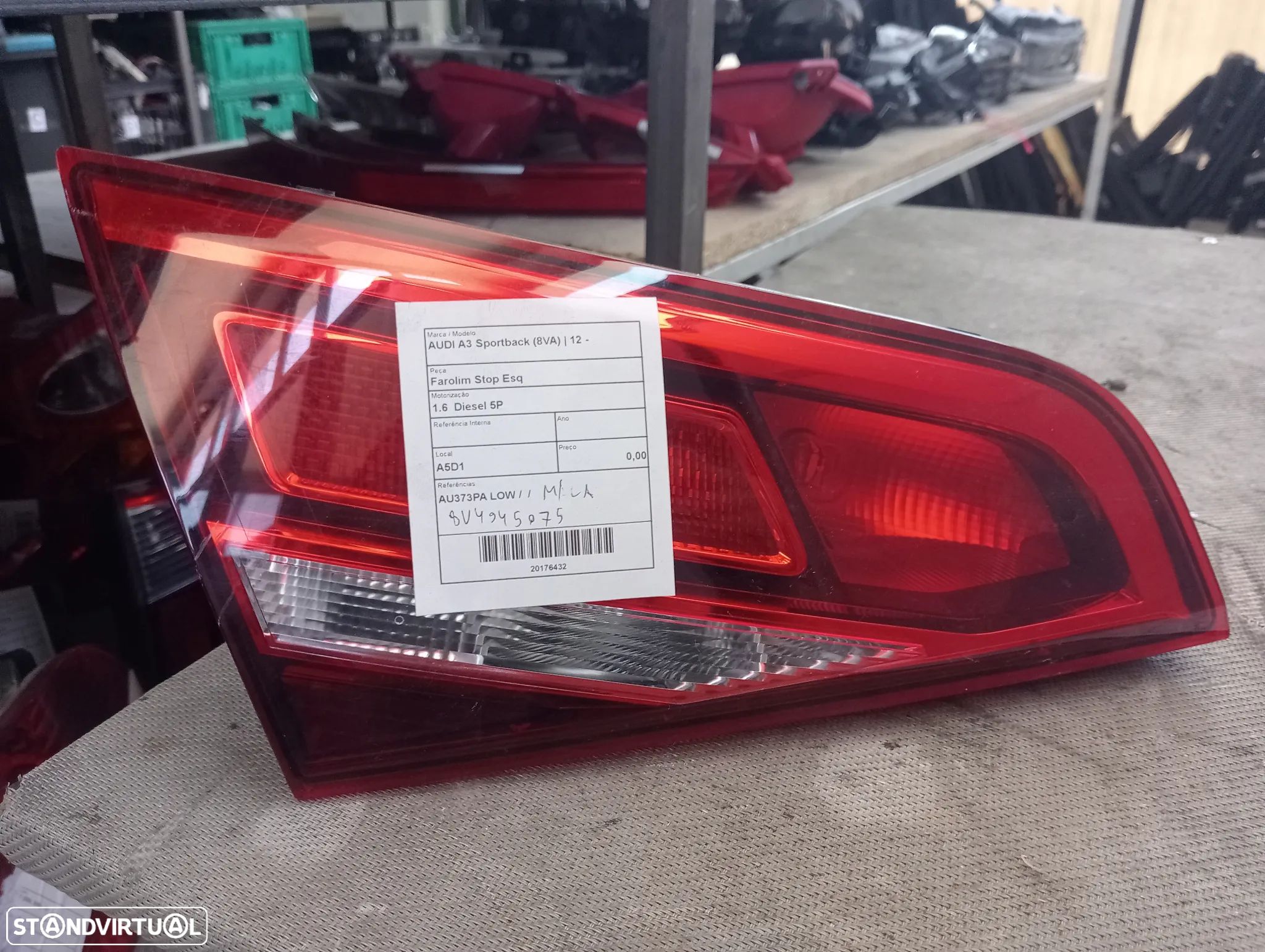 Farolim stop mala esquerdo Audi A3 Sportback (8VA) 12 - / 8V4945075 - 1