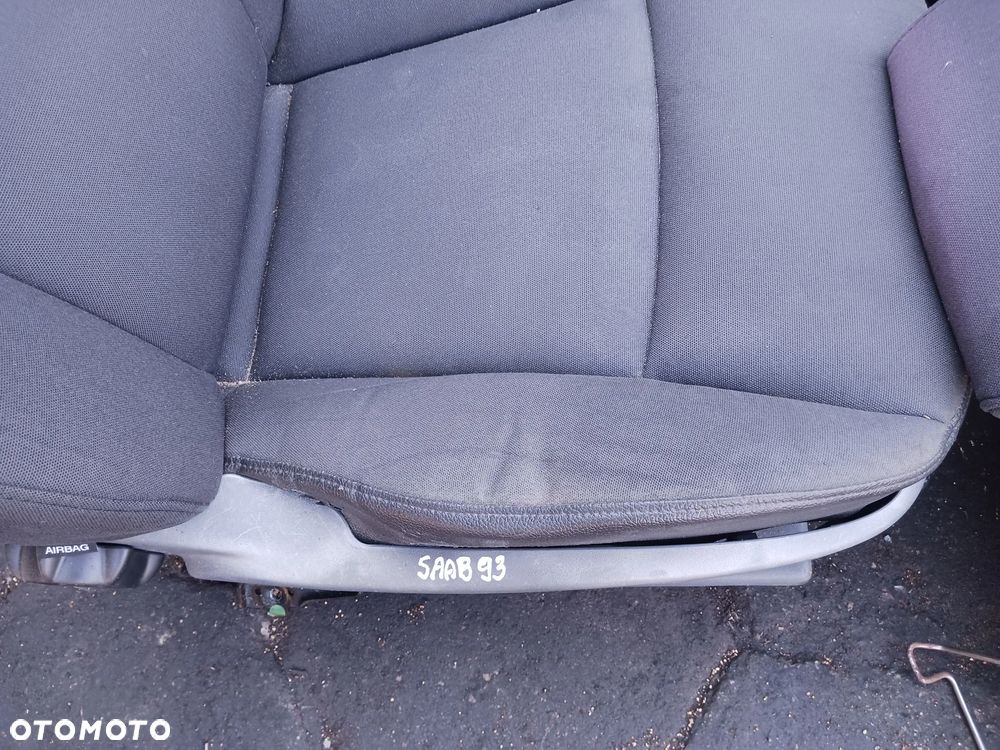 Fotele Komplet foteli SAAB 93 sedan Europa welur czarny czarne fotel kierowcy pasażera kanapa - 5