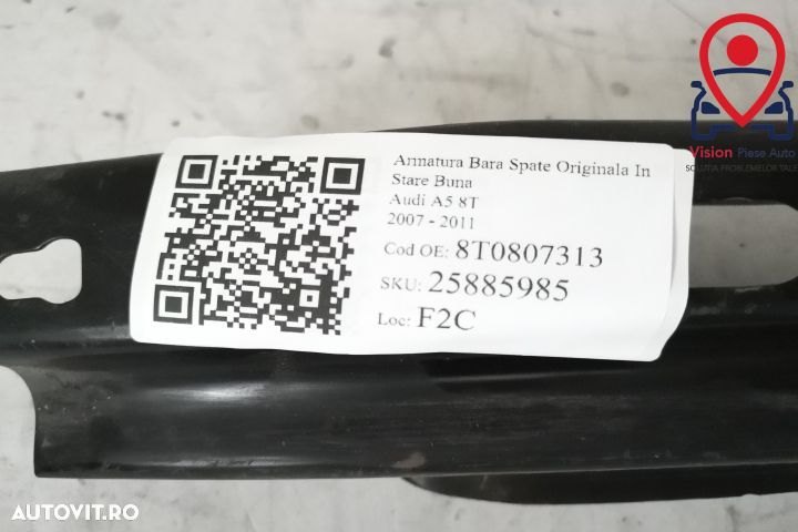 Armatura Bara Spate Originala In Stare Buna Audi A5 8T 2007 2008 2009 - 7