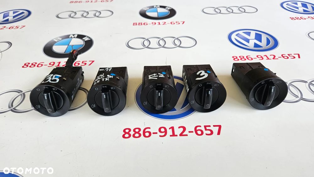 VW Polo 9N IV 4 okular Włącznik Świateł Panel Przełącznik 6Q0941531B - 1