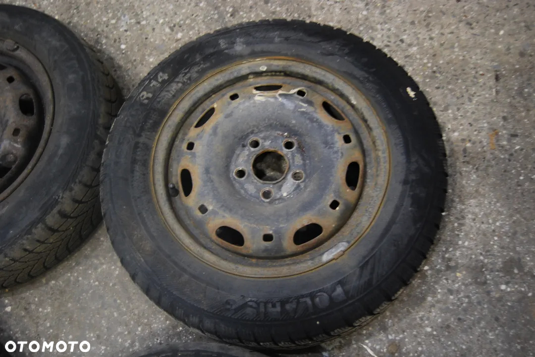 KOŁA FELGI STALOWE + OPONY ZIMOWE 165/70R14 5X100 6Q0601027H ET35 6J VW POLO IV SEAT SKODA 6Q0601027C - 11