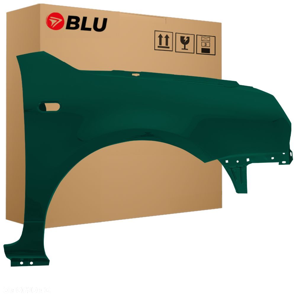 BLU Błotnik Volkswagen VW LUPO LA6N Prawy Przód Zielony 1998-2005 TaftGrün - 1