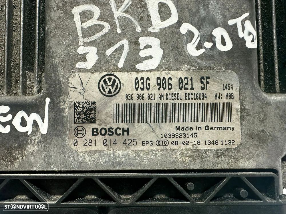 .Centralina Motor Bosch VW VAG Seat Leon 1P 2.0 TDi BKD 03G906021SF 0281014425 2005 - 2012 - 8