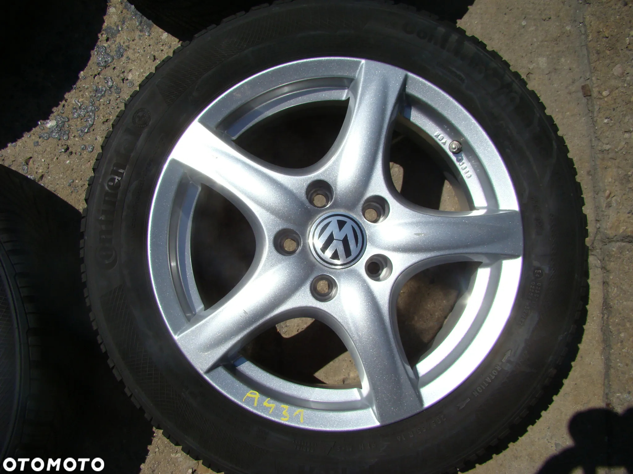 a431 5x112 VW Passat B5 B6 Golf V VI VII VIII Jetta Touran Caddy 6,5jx16 zima 205/55 - 3
