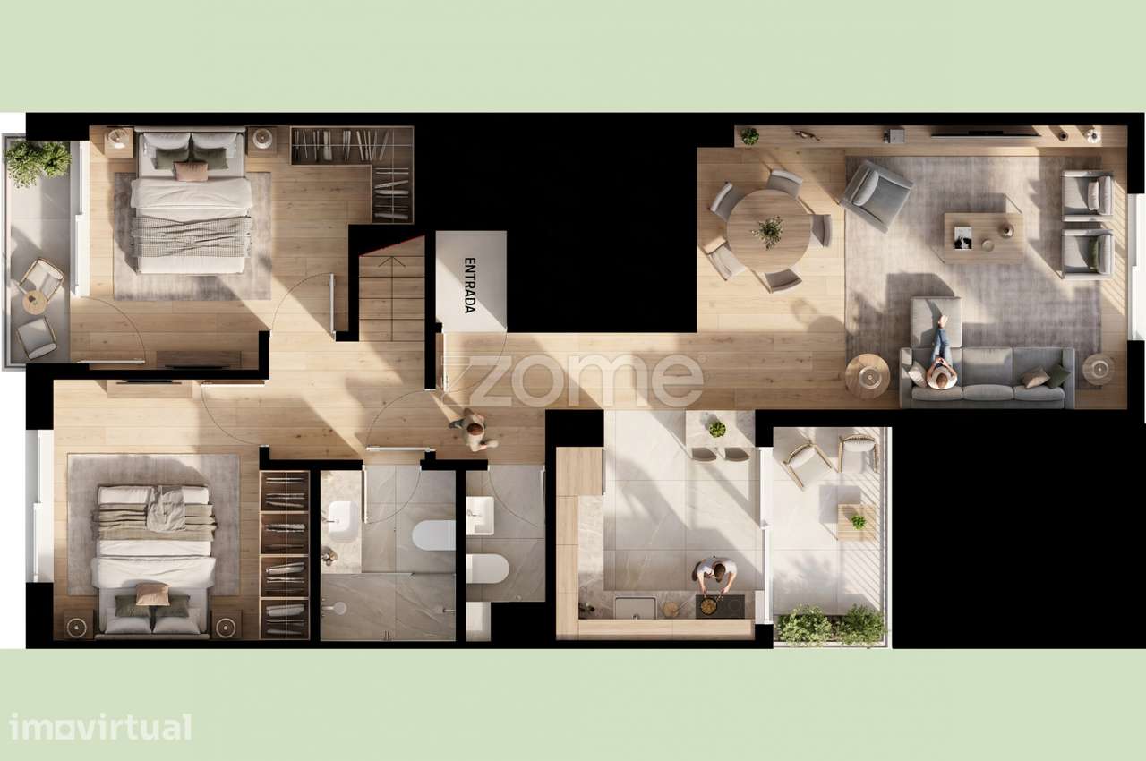 Apartamento T3 Duplex novo, em Aldoar. - Grande imagem: 4/15