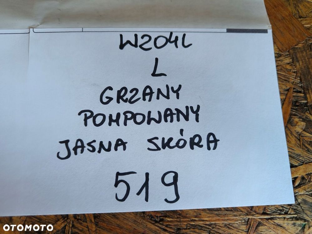 MERCEDES C KLASA W204 LIFT FOTEL LEWY PRZEDNI JASNA SKÓRA GRZANY POMPOWANY - 8