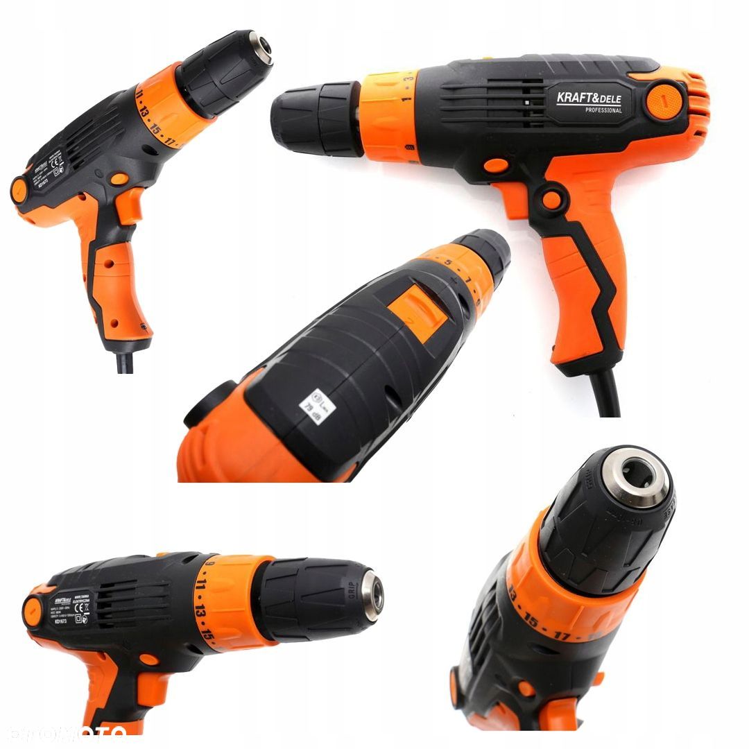 KRAFTDELE WKRĘTARKA WIERTARKA SIECIOWA 880W 230V LAMPA ROBOCZA LED KD1673 - 1