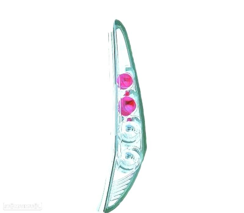 FAROLINS TRASEIROS FIAT PUNTO 99-03 LOOK LEXUS CROMADO - 1