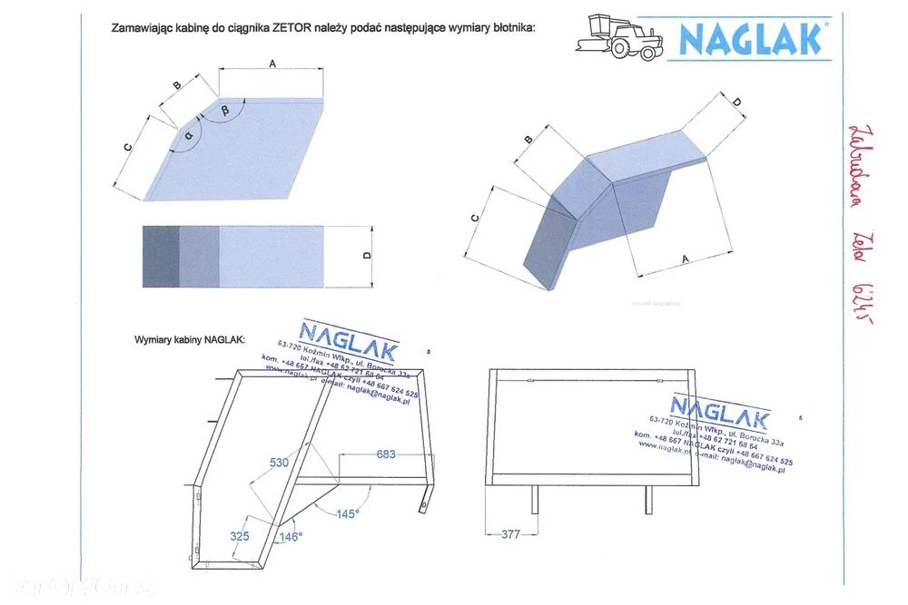 Kabina ciągnikowa Zetor 6245 itp kabiny do ciągnika Naglak - 2