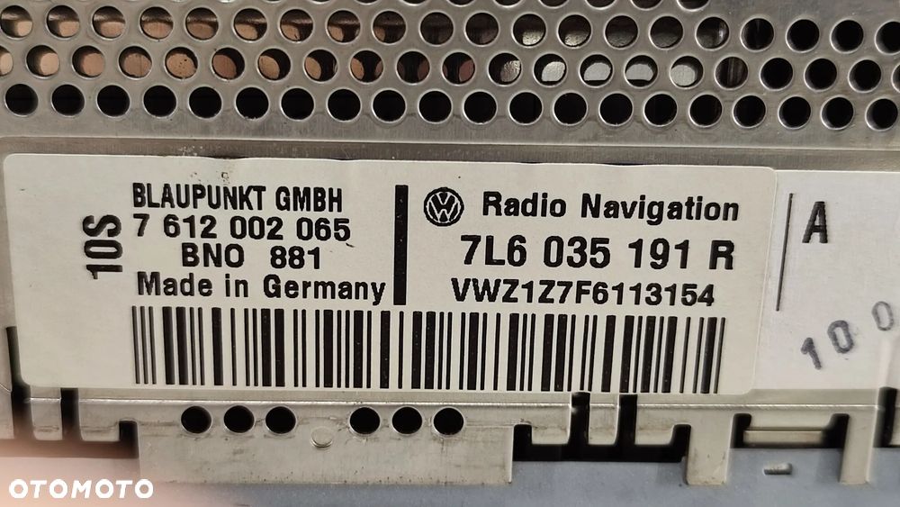 VW TOUAREG 7L 03-09R RADIO CD NAWIGACJA KOD ORYGINAL 7L6035191 - 32