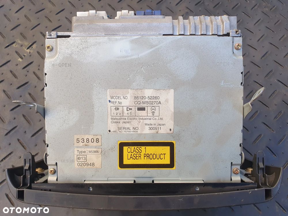 Toyota Yaris Verso 2000 Panel / Radioodtwarzacz 86120-52260 - 3