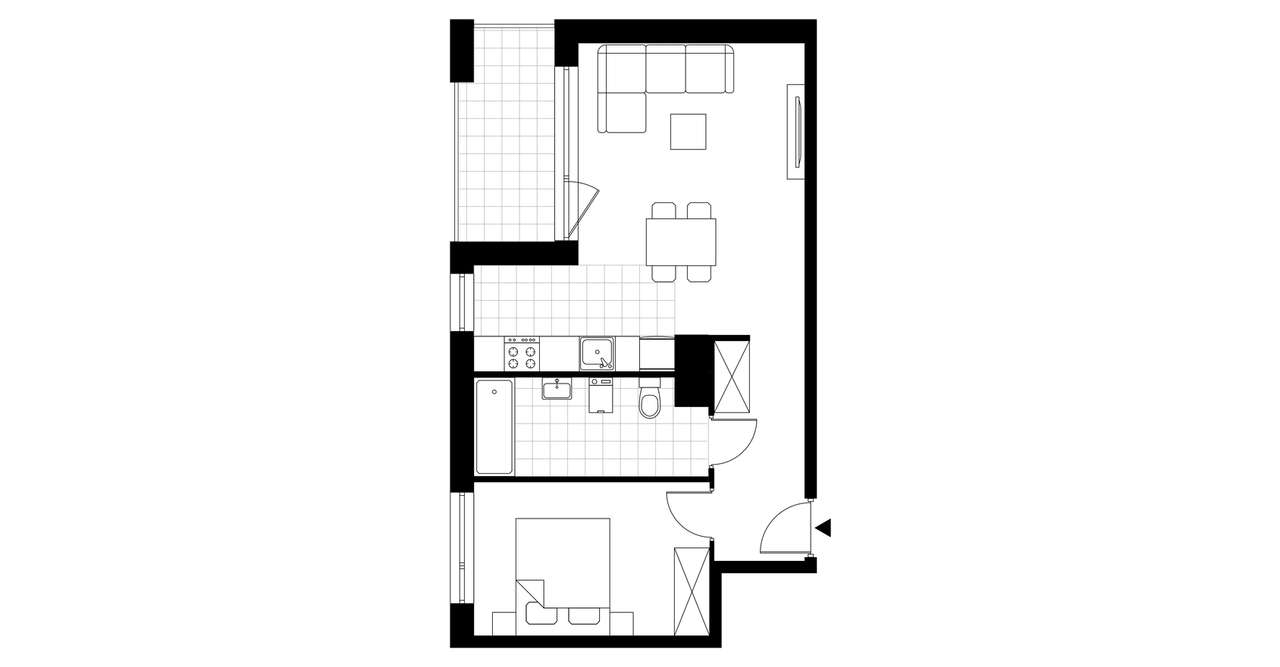 2-pokojowe mieszkanie 46m2 + balkon Bez Prowizji - Pełny obrazek: 3/23