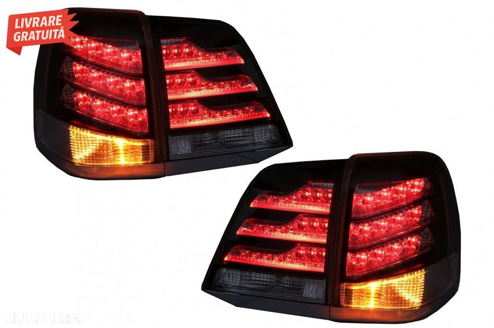 Stopuri LED Alb si Negru Toyota Land Cruiser FJ200 J200 (2007-2011) - 5