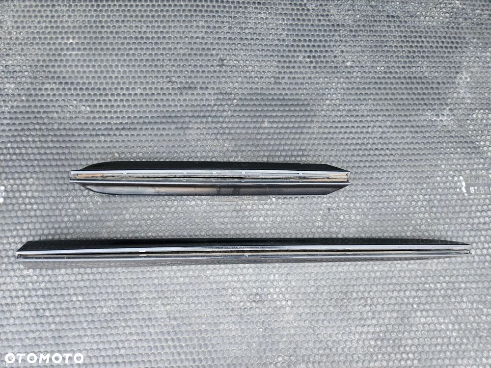 Listwa Listwy Drzwi S-Line Dolne Czarne Komplet Audi A4 B6 B7 Oryginalne - 36