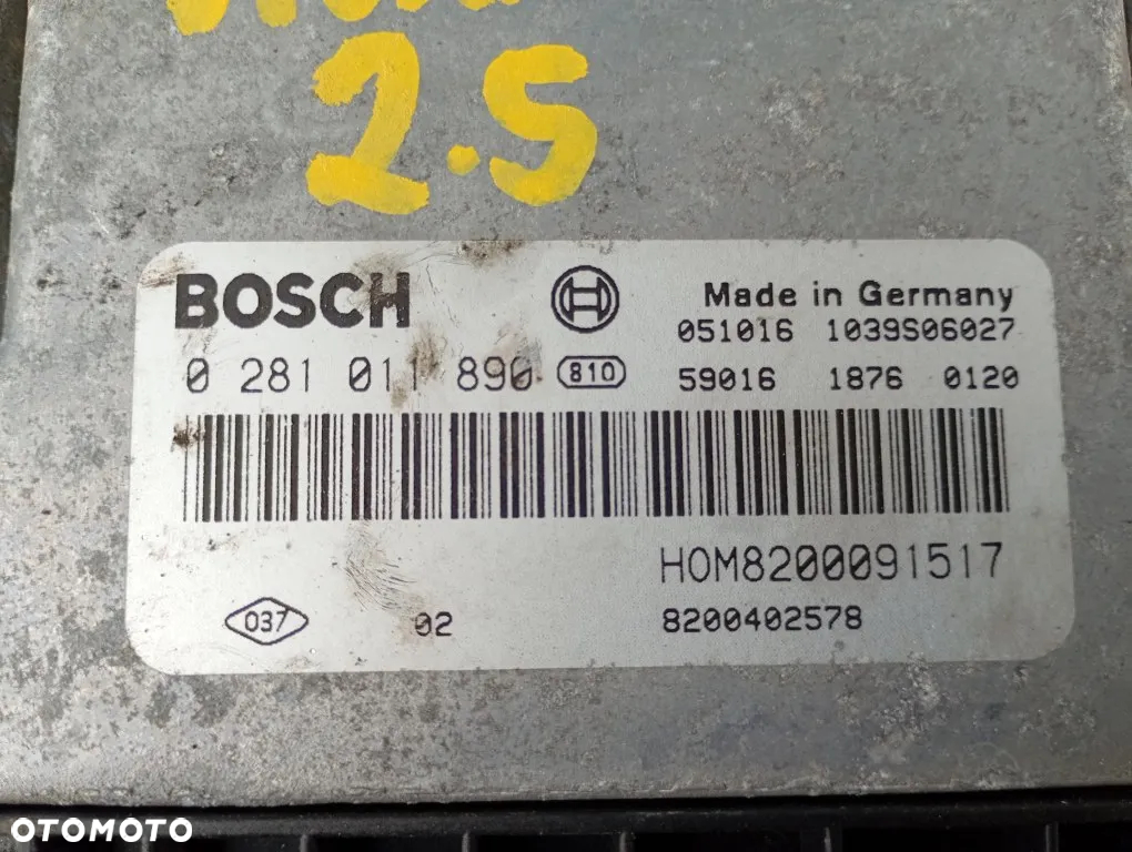 Sterownik Moduł UCH-N2 Komputer Immo Renault Trafic II Vivaro A 2.5 DCI 0281011890 - 3