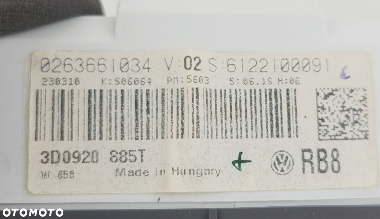 VW PHAETON I LIFT 3.0 TDI LICZNIK ZEGAR ZEGARY 3D0920885T EUROPA - 7