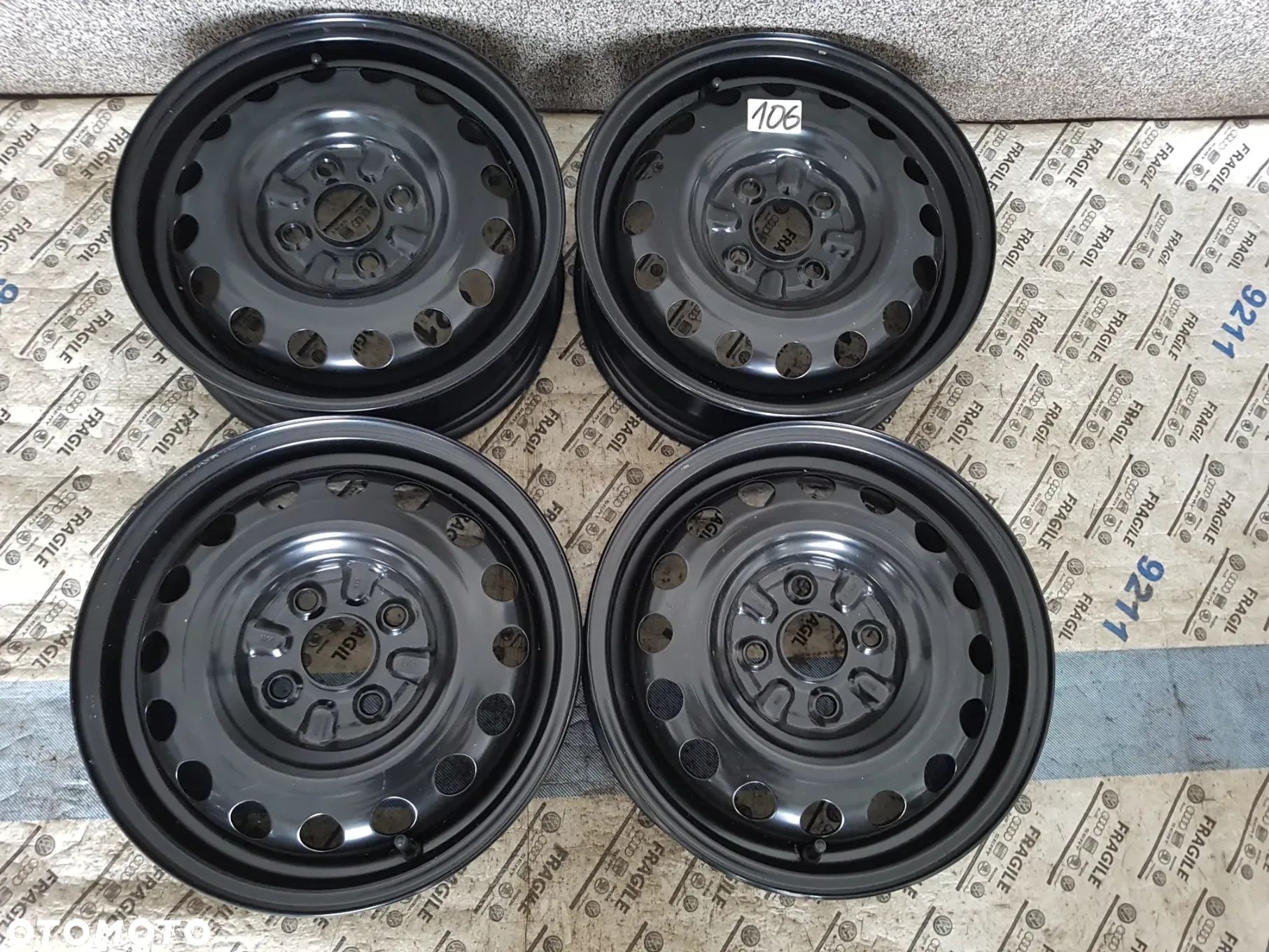 NOWE FELGI STALOWE CITROEN C1 TOYOTA AYGO PEUGOT 1008 4,5JX14  4X100 ET39 - 1