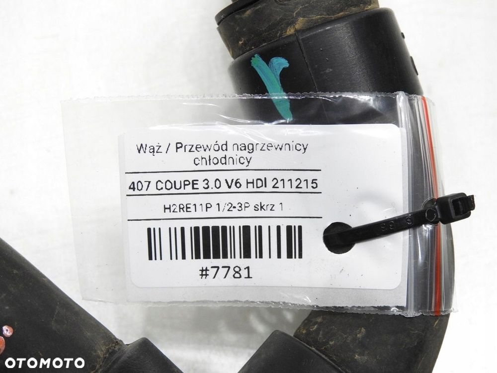 WĄŻ RURA NAGRZEWNICY PEUGEOT 407 3.0 V6 HDI - 6