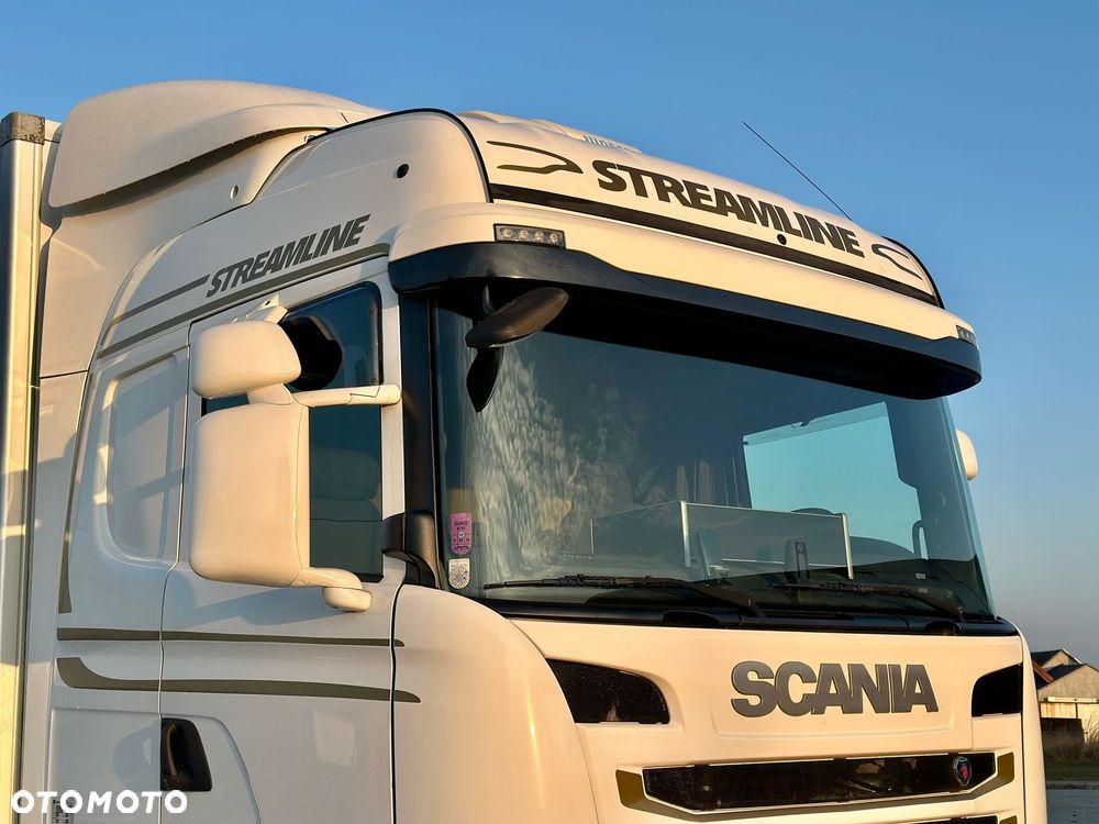 Scania G360 / IZOTERMA / 6.8 M DŁUGOŚCI / AUTOMAT / CAŁA NA PODUSZKACH / KLIMA POSTOJOWA / ELEKTRYCZNA ROLETA TYŁ / SYPIALKA - 11