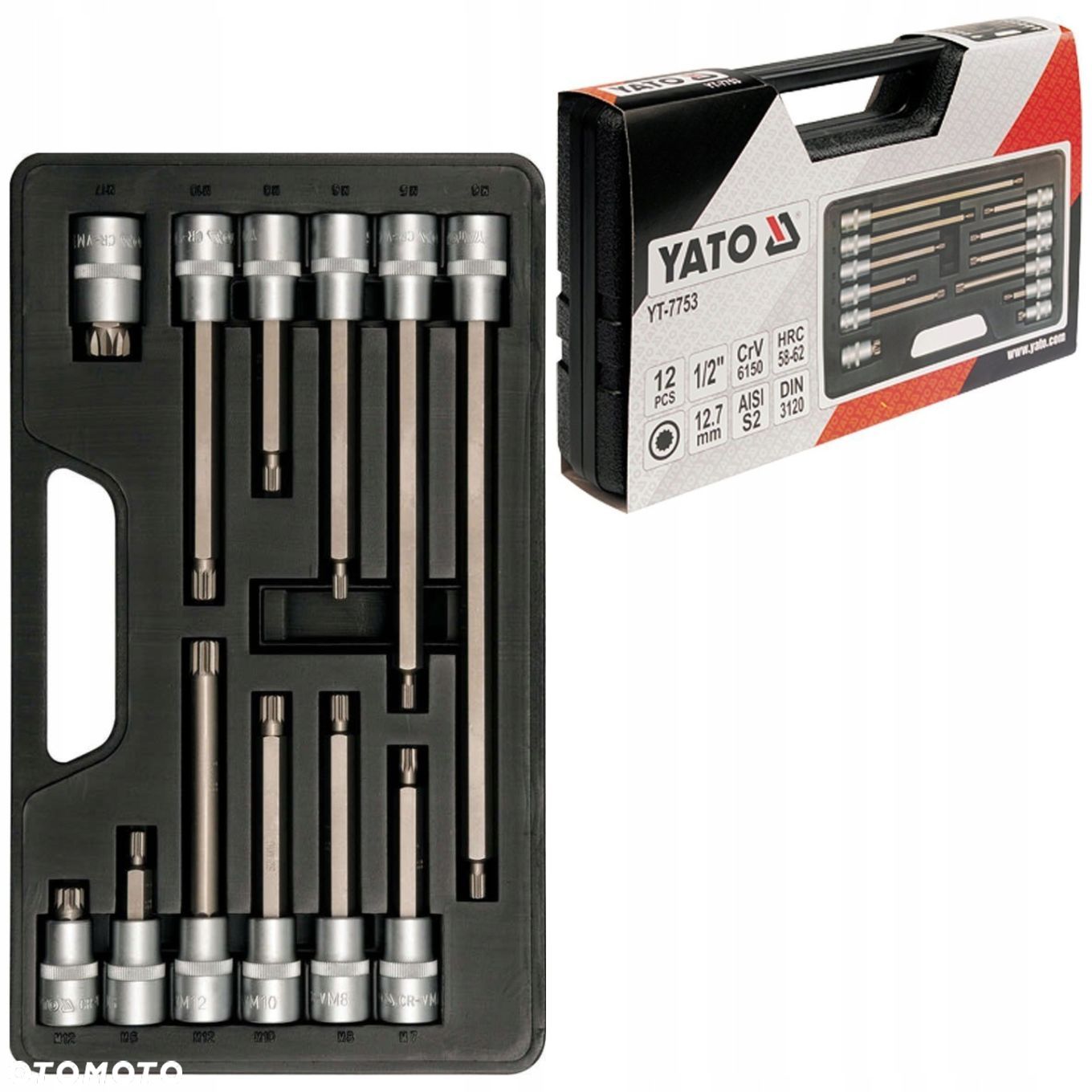 ZESTAW KLUCZY TRZPIENIOWYCH SPLINE 12CZ YATO - 1