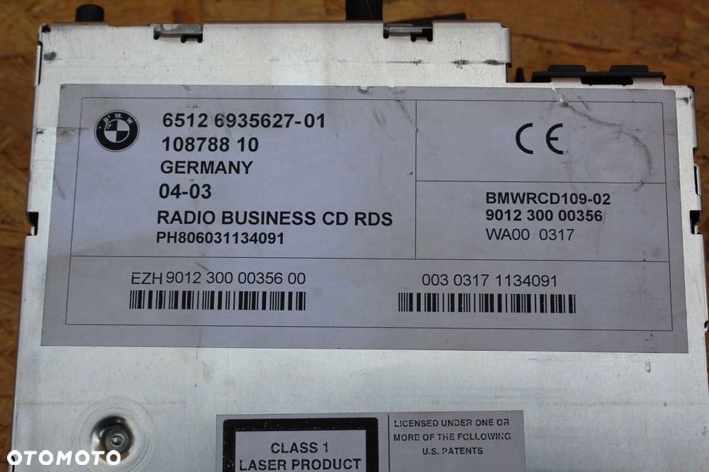 Radio BMW e46 BUSINESS CD RDS oryginalne 6935627 - 4