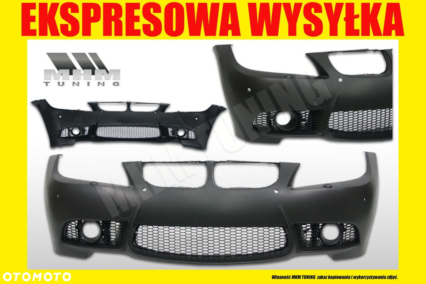 Zderzak Przod kpl Kratki Spryski PDC M3look Bmw 3 e90 e91 Lift FL LCi - 4