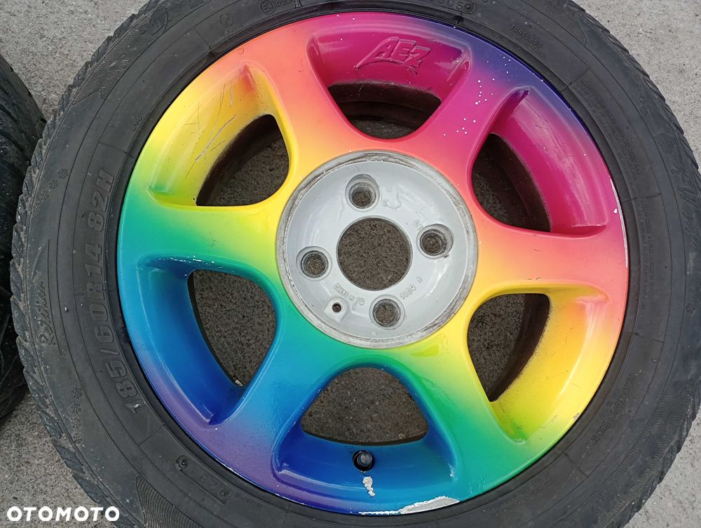 Alufelgi 14 cali 4x100 VW GOLF Opel CALIBRA Toyota PASEO oldscool AEZ - 5