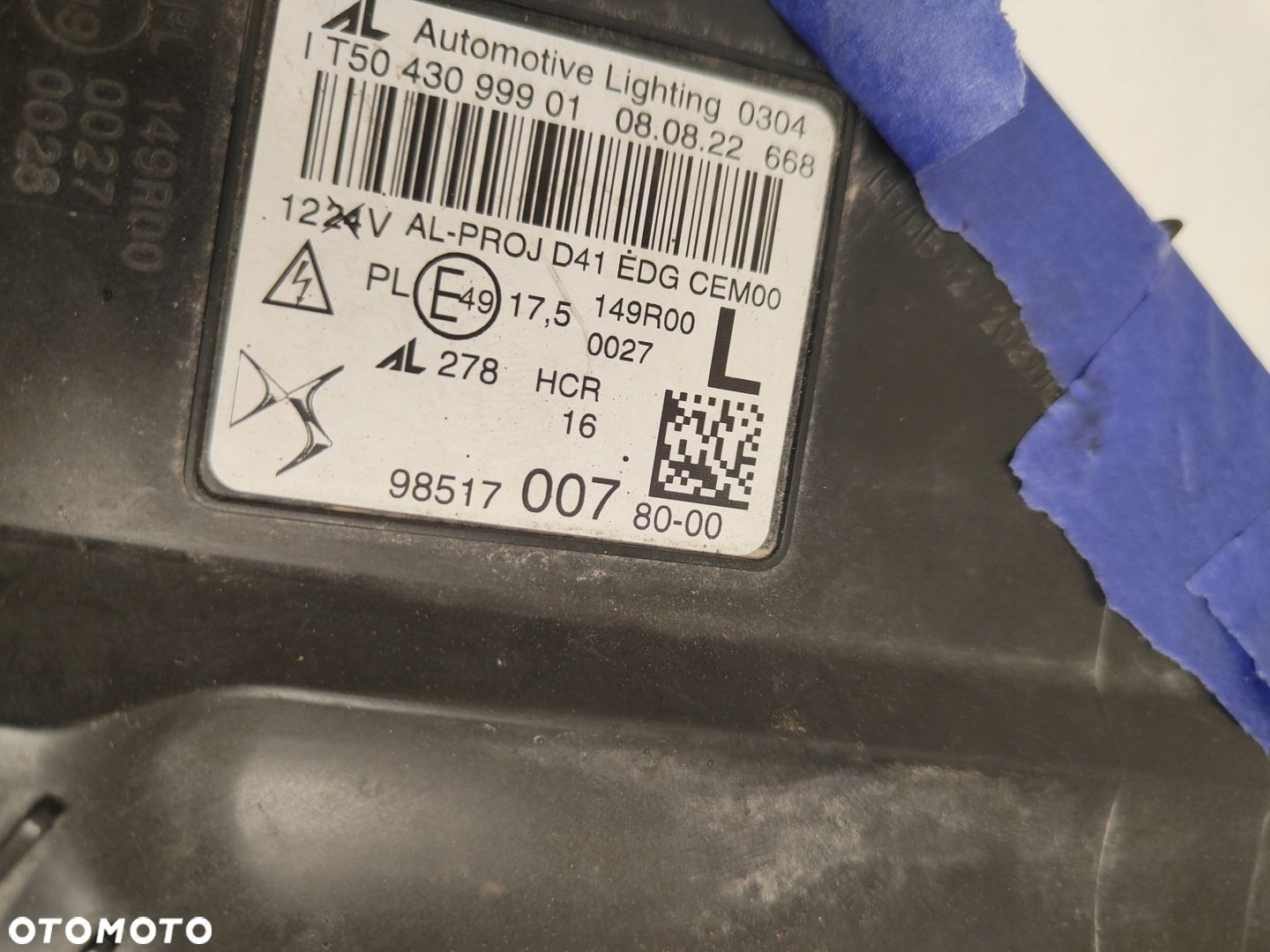 CITROEN DS4 C4 PÓŁ LED KOMPLET LAMP PRZÓD 9851700780, 9851701080 - 8