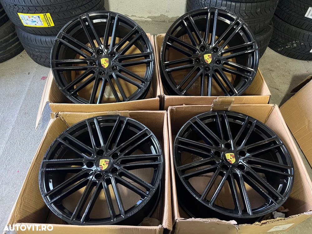 Jante Porsche 21 R21Panamera porsche cayenne jante porsche in doua latimi gloss black cu mici defecte - 1