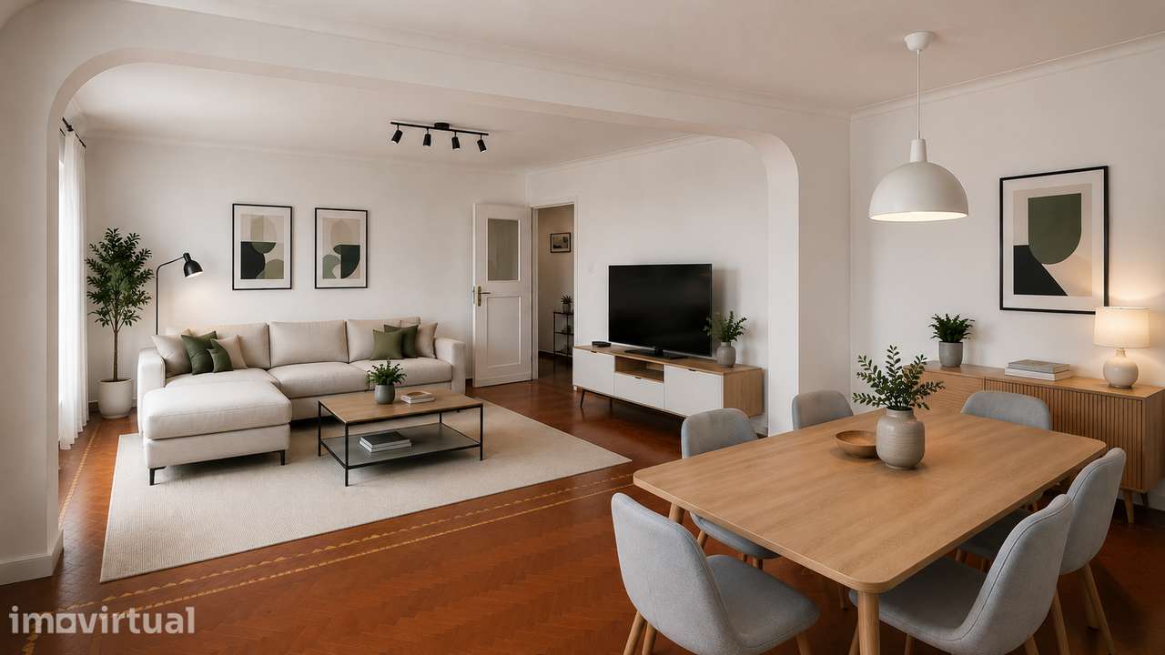 Apartamento T3, 111 m², Vista Mar, centro histórico de Paço de Arcos - Grande imagem: 4/18